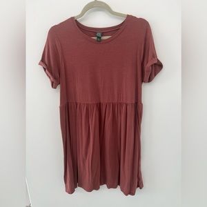 NWOT Wild Fable Pink Short Sleeve Babydoll Dress Medium